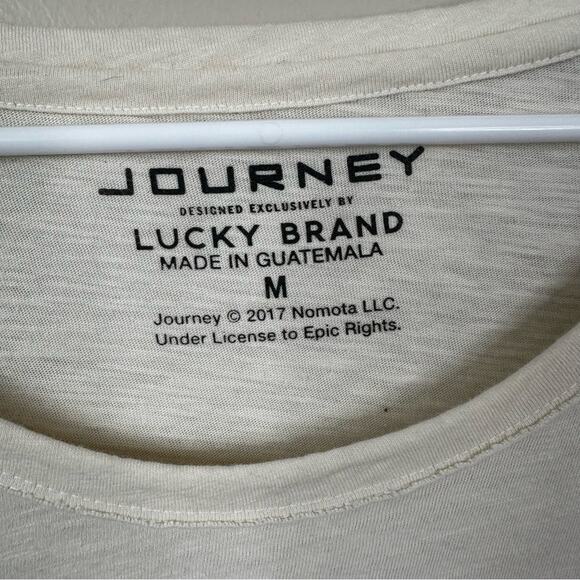 NEW Lucky Brand Graphic T-Shirt Womens M Journey Don’t Stop Believin Raglan - Picture 3 of 7